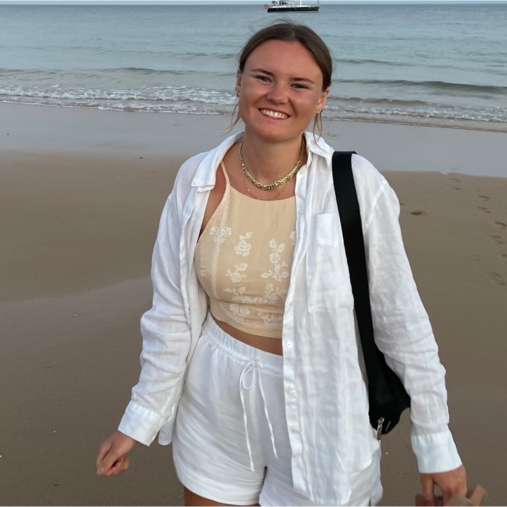 Zara cropped high neck top